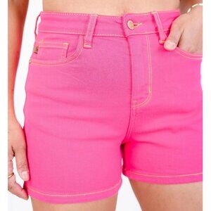 Judy Blue Pretty in Pink Denim Stretch Shorts